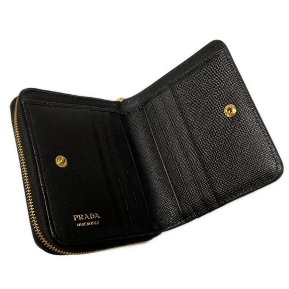 Auth PRADA - 1ML036 Black Leather Bifold Wallet - Picture 3 of 11
